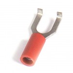 Vinyl Spade Terminals, 22 - 16 Gauge, #10 Stud Size Flanged, 15pk