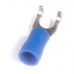 Vinyl Spade Terminals, 16 - 14 Gauge, #4 - 6 Stud Size Flanged, 15pk