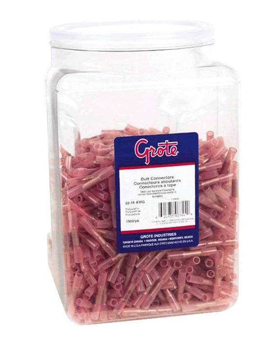 Grote Industries - 88-3150 – Heat Shrinkable Butt Connectors – Polyolefin, 22 – 18 Gauge, 1000pk