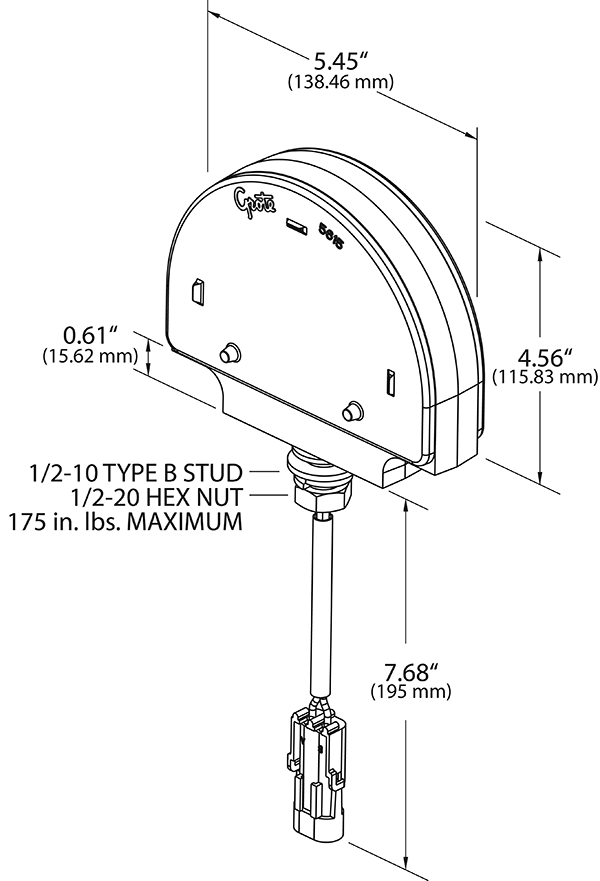Grote Industries - 56170-5 – LED Stop Tail Turn Light for Agricultural & Off-Highway Applications, Pedestal, Black/Red