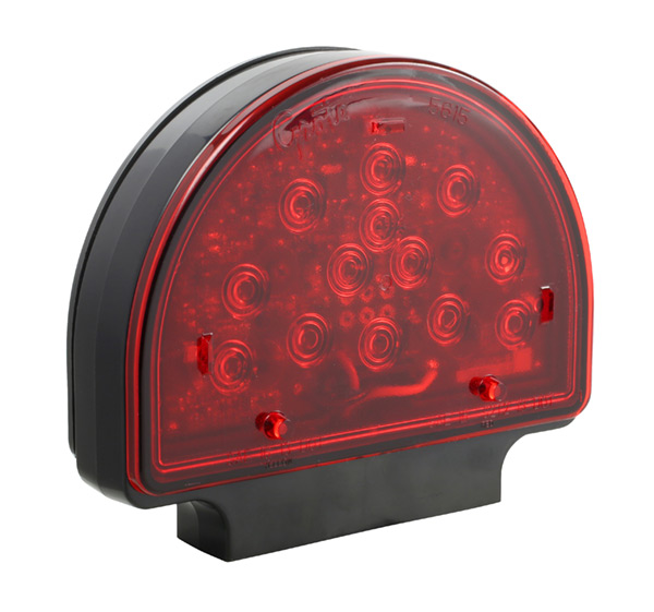 Grote Industries - 56170-5 – LED Stop Tail Turn Light for Agricultural & Off-Highway Applications, Pedestal, Black/Red