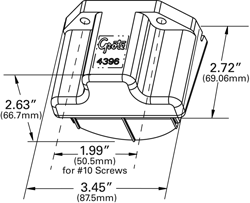 Grote Industries - 43960-3 – License Light Mounting Bracket, Gray, Bulk Pack