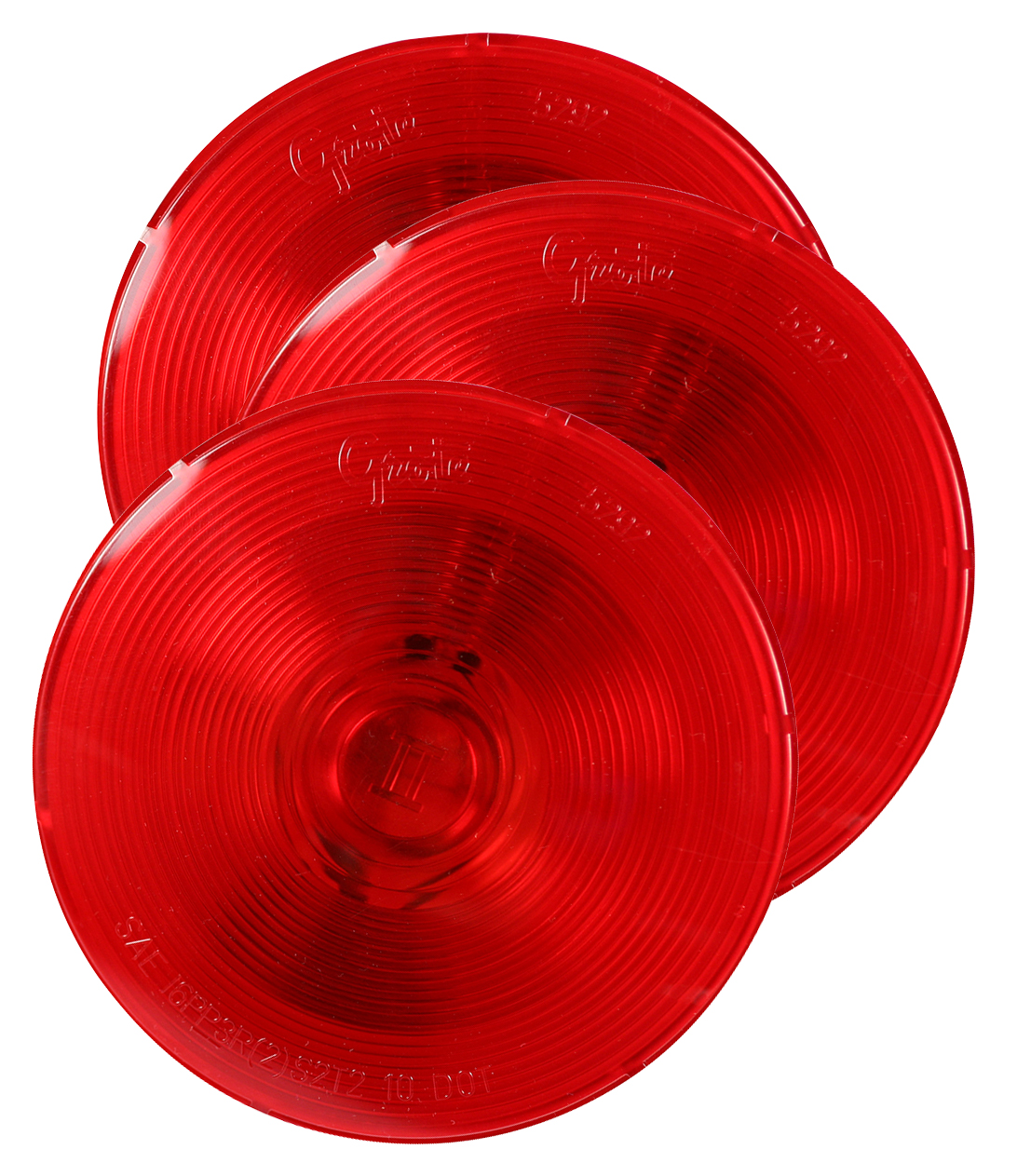 Grote Industries - 52770-3 – Torsion Mount® II 4″ Stop Tail Turn Light, Clear Housing, Female Pin, Red, Bulk Pack