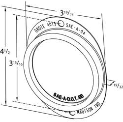 Grote Industries - 82562 – Steel Two-Hole Mounting Reflector, Red
