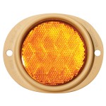 Steel Two-Hole Mounting Reflector, Yellow
