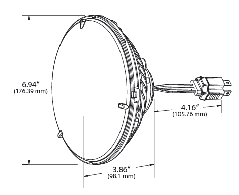 Grote Industries - 90941-5 – Grote 7″ LED Sealed Beam Replacement Headlight