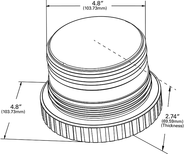 Grote Industries - 92031 – Warning & Hazard Replacement Lens, Mighty Mini Strobe, Clear