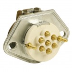 open Ultra-Pin Receptacle Two-Hole Mount, Receptacle Only, Solid Pin