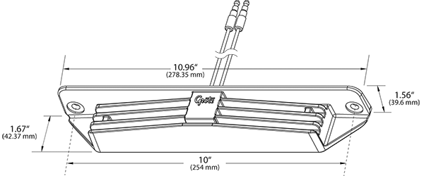 Grote Industries - 64M11-5 – LED Radius Light, 1200 Lumen, Proprietary Flood