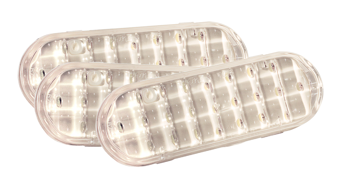 Grote Industries - 62561-3 – Supernova® Oval Single-System LED Backup Light, Grommet Mount, Clear, Bulk Pack