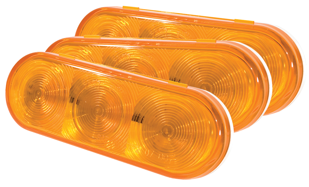 Grote Industries - 54163-3 – SuperNova® NexGen™ Oval LED Stop Tail Turn Light, Yellow, Bulk Pack