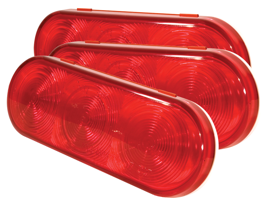 Grote Industries - 54172-3 – Grote Select™ Oval LED Stop Tail Turn Light, Female Pin, Red, Bulk Pack