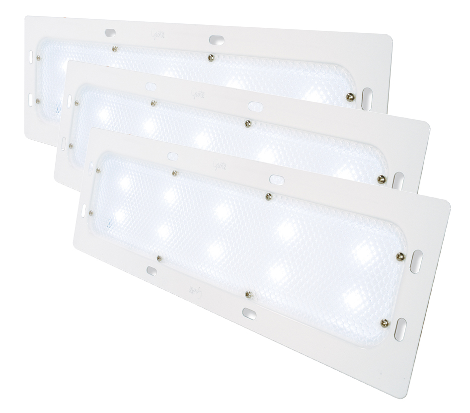 Grote Industries - 61881-3 – LED WhiteLight™ Recessed Mount 18″ Dome Light, Low Output, 10 Diodes, 400 Lumens, White, Bulk Pack