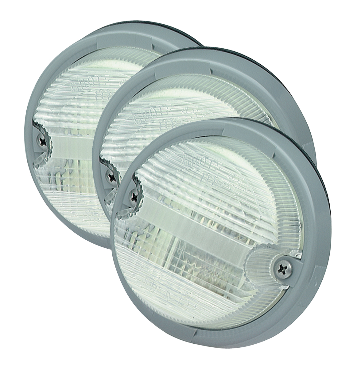 Grote Industries - 62011-3 – OE-Style Dual-System Backup Light, Gray Bezel, Clear, Bulk Pack