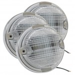 oe style dual system backup light chrome bezel clear bulk