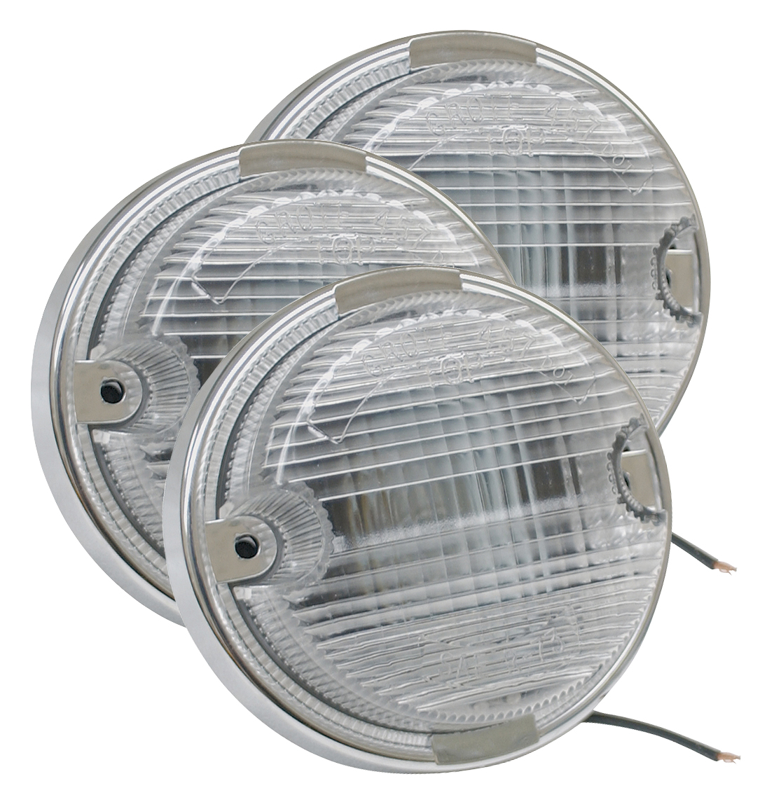 Grote Industries - 62021-3 – OE-Style Dual-System Backup Light, Chrome Plated Bezel, Clear, Bulk Pack