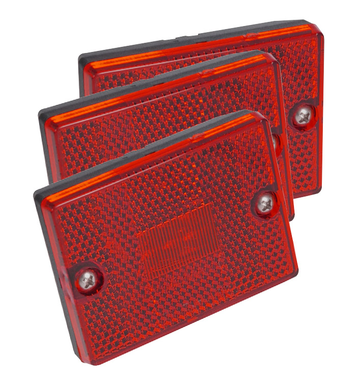Grote Industries - 47852-3 – Submersible LED Trailer Lighting Kit, Side Marker, Replacement, Red, Bulk Pack