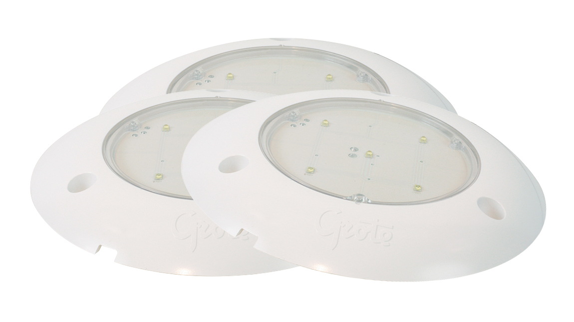 Grote Industries - 61401-3 – S100 LED WhiteLight™ Surface Mount Dome Light, 24V, Clear, Bulk Pack