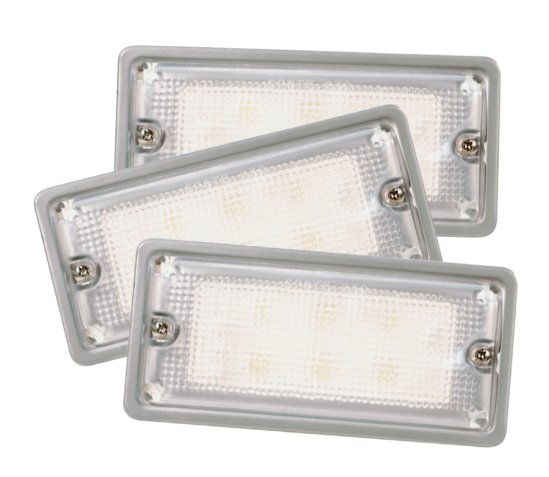 Grote Industries - 61991-3 – LED WhiteLight™Dome Recess-Mount Lights, 6 Diodes, Dome Recess-Mount, 300 Lumens, 12V, Gray, Bulk Pack