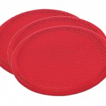 Round Stick-On Reflector, Red, Bulk Pack
