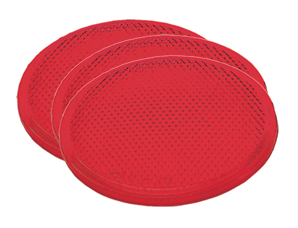 Grote Industries - 40052-3 – Round Stick-On Reflector, Red, Bulk Pack