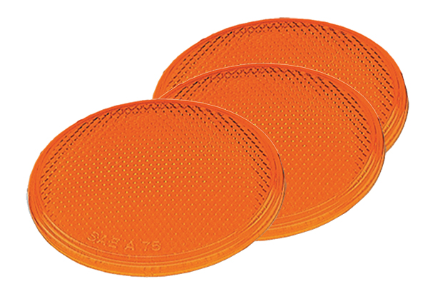 Grote Industries - 40053 – Round Stick-On Reflector, Yellow, Bulk Pack