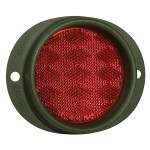 Steel Two-Hole Mounting Reflector, Red