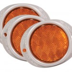 Steel Two-Hole Mounting Reflector, Yellow, Bulk Pack