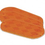 Oval Reflector, Yellow, Bulk Pack