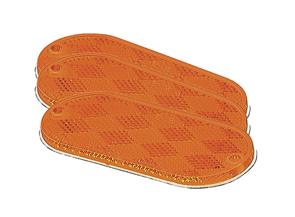 Grote Industries - 41033-3 – Oval Reflector, Yellow, Bulk Pack