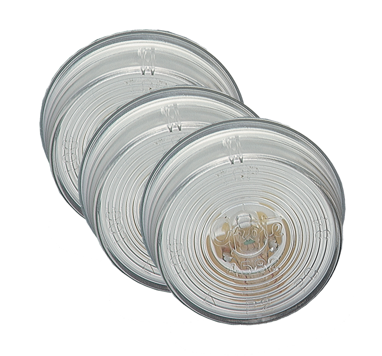 Grote Industries - 45821-3 – 2″ Twist-In Sealed License Lights, Clear, Bulk Pack
