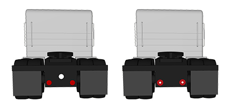 4 Zoll – LED-Bremslicht/Schlussleuchte/Blinker mit integrierter Sattelschlepper-Rückfahrleuchte, rund