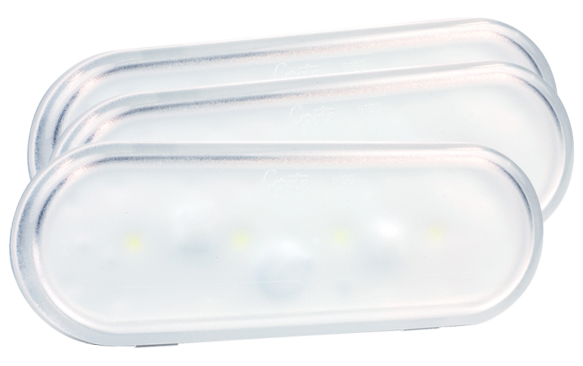 Grote Industries - 61G31-3 – Oval LED WhiteLight™ Dome Lights, Male Pin, Clear, Bulk Pack
