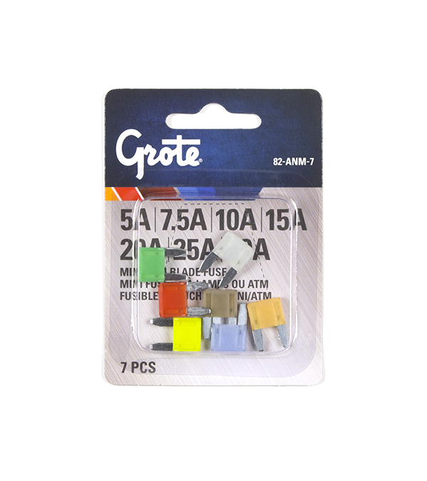 82ANM7 MINI®/ATM Blade Fuse Assortment Kit, 7 Pack (5A, 7.5A,10A