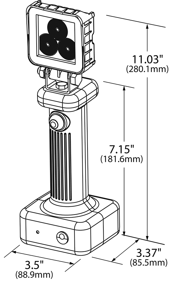 Grote Industries - BZ401-5 – BriteZone™ LED Work Light, 775 Raw Lumens, EZ Grip Hand Held, Flood