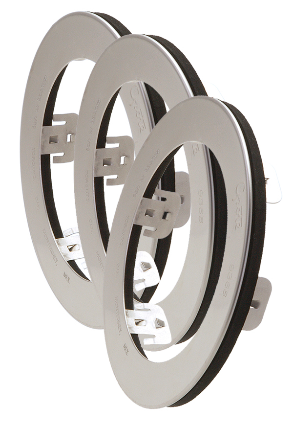 Grote Industries - 93683-3 – Stainless Steel Snap-In Theft-Resistant Flange For 4″ Round LED Lights, 4 1/2″ Size, Bulk Pack
