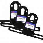 Universal Steel Offset License Plate Bracket, Black, Bulk Pack