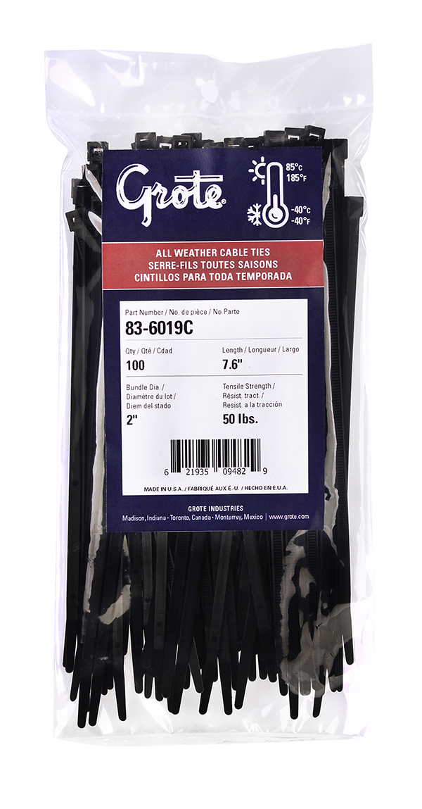 Grote Industries - 83-6005C – All Weather Cable Tie, 8.10″ Long