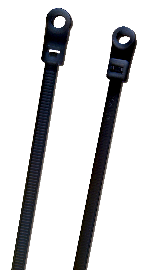 836108 Screw Mount Cable Ties, 100 Pack, Black