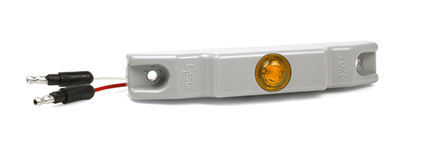 Grote Industries - 49453 – MicroNova® Dot LED Clearance Marker Light, w/ Bracket, Yellow
