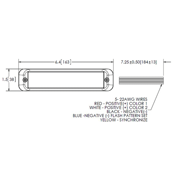 Grote Industries - 78794 – Class I Dual Color, LED Directional Surface Mount Light, Amber/Green