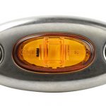 Stainless steel bezel with yellow clearance marker light