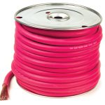 spool of red welding cable