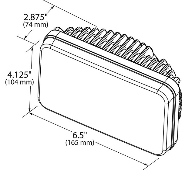 Grote Industries - 94401-5 – 4×6 Combo LED Headlight, Sealed Beam, High/Low Beam