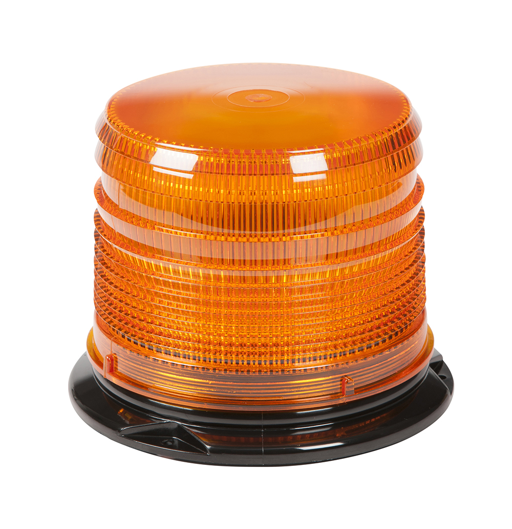 Grote Industries - 78033 – LED Beacon, Class I, Permanent Mount, S-Link Compatible, Short Lens, Amber