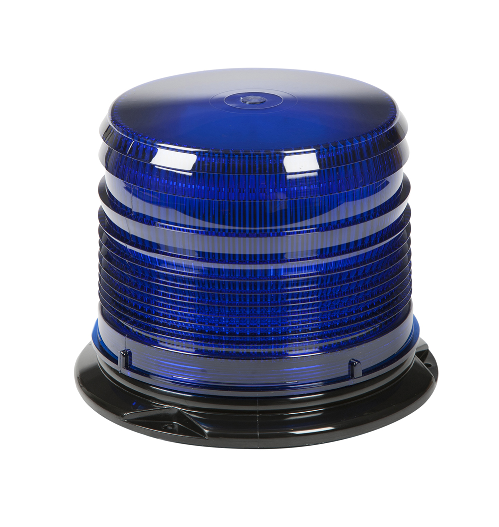 Grote Industries - 78035 – LED Beacon, Class II, Permanent Mount, S-Link Compatible, Short Lens, Blue