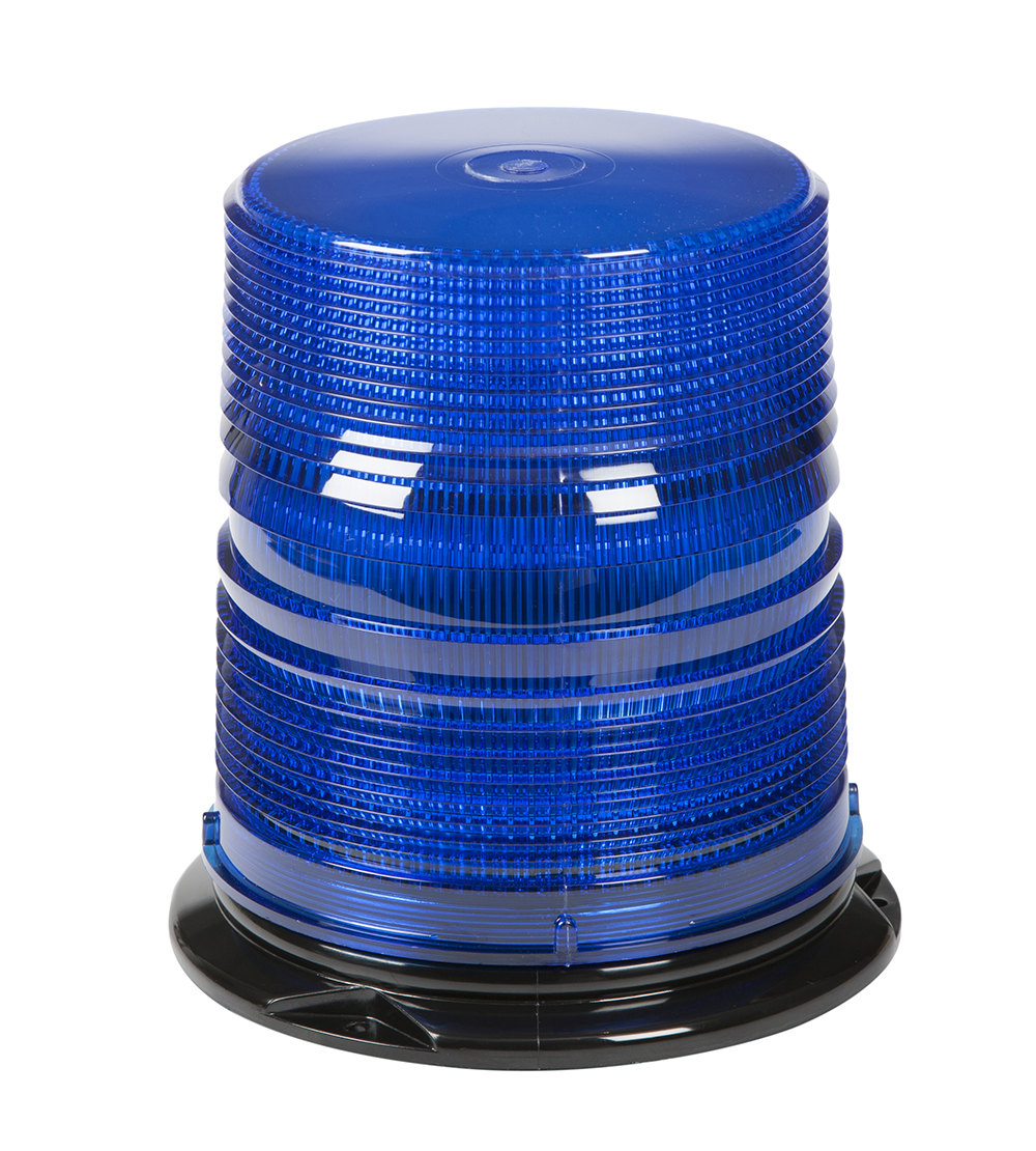 Grote Industries - 78055 – LED Beacon, Class II, Permanent Mount, S-Link Compatible, Tall Lens, Blue