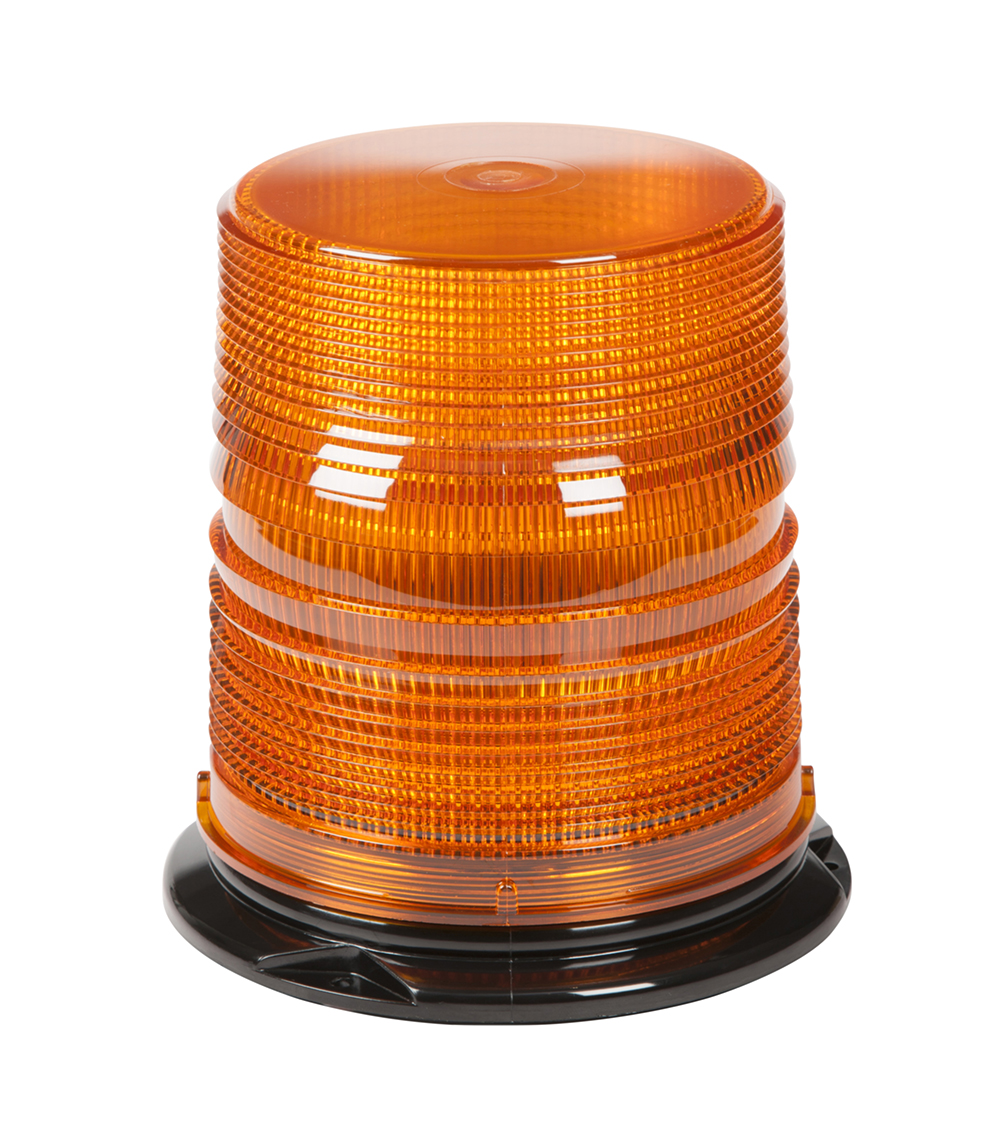 Grote Industries - 78063 – LED Beacon, High Profile, Class II, Permanent Mount, Tall Lens, Amber