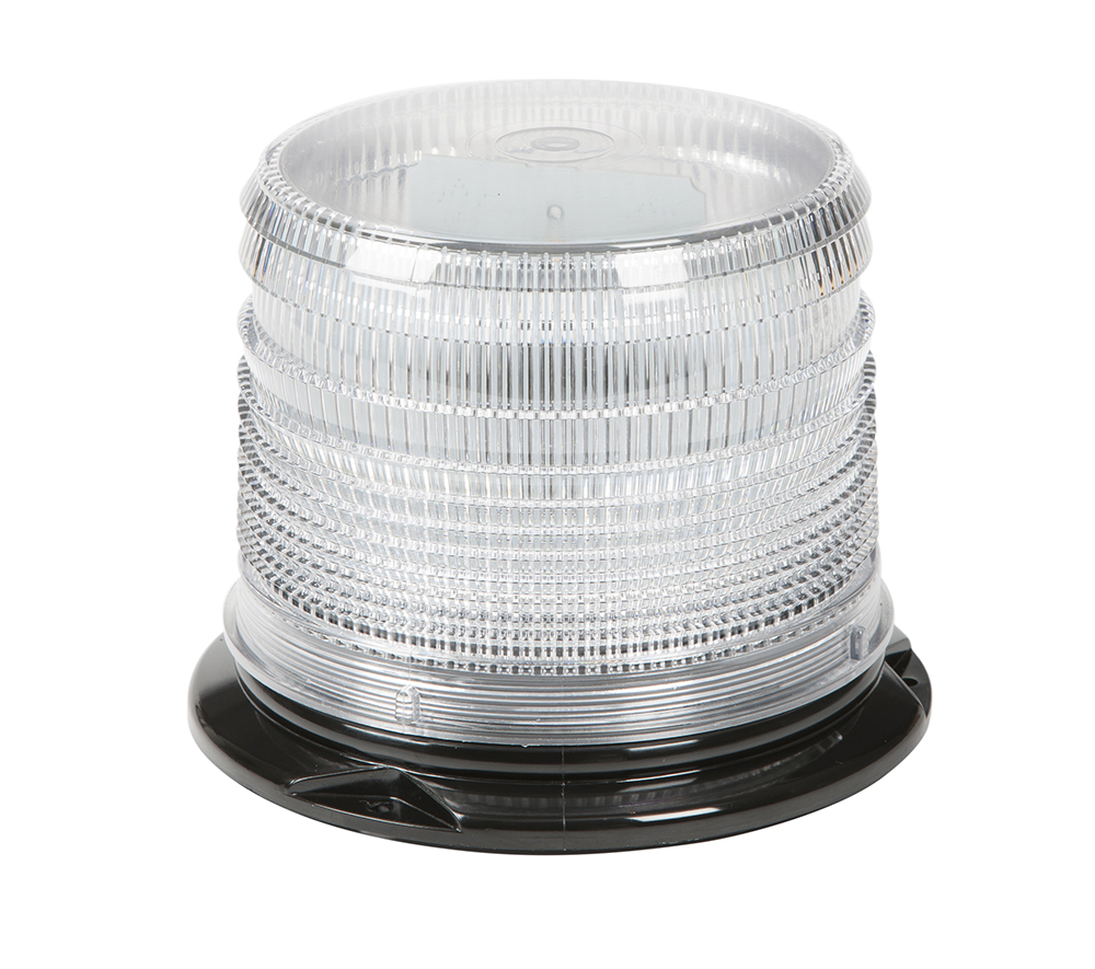 Grote Industries - 78075 – LED Beacon, Class I, Permanent Mount, Short Lens, Dual Color Amber/Blue