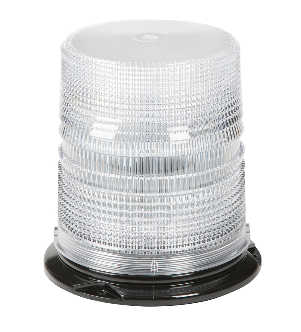 Grote Industries - 78085 – LED Beacon, Class I, Permanent Mount, Tall Lens, Dual Color Amber/Blue